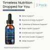 (2 Pack) 10 in 1 Magnesium Calcium Zinc Supplement with Vitamin C D3 K2, Glycinate Mag Vegan Liquid Drops Plus L-Theanine Boron Sea Moss Extract, Immune Support, Bone, Sleep & Leg Cramps, 1 Fl Oz view 2
