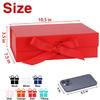 5 Pack Gift Boxes,10.5x7.5x3.5 Inch Magnetic Gift boxes for Presents with Lids Magnetic Closure Rectangle Collapsible for Christms,Mother's Day, Birthdays, Bridal Gifts,Weddings wraps gift(Red) view 4