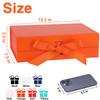 5 Pack Gift Boxes,10.5x7.5x3.5 Inch Magnetic Gift boxes for Presents with Lids Magnetic Closure Rectangle Collapsible for Christms,Mother's Day, Birthdays, Bridal Gifts,Weddings wraps gift(Orange) view 4