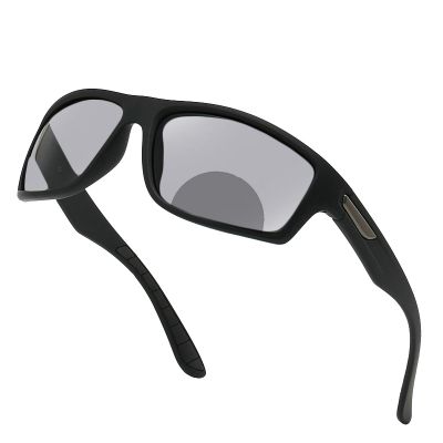 Sports Transition Readers Sunglasses Wrap Around Readers Photochromic Bifocal Reading Glasses For Men and Women (black, 3.75, x)