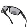 Sports Transition Readers Sunglasses Wrap Around Readers Photochromic Bifocal Reading Glasses For Men and Women (black, 3.75, x) view 1