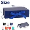5 Pack Gift Boxes,10.5x7.5x3.5 Inch Magnetic Gift boxes for Presents with Lids Magnetic Closure Rectangle Collapsible for Christms,Mother's Day, Birthdays, Bridal Gifts,Weddings wraps gift(Blue) view 4