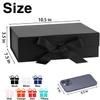 5 Pack Gift Boxes,10.5x7.5x3.5 Inch Magnetic Gift boxes for Presents with Lids Magnetic Closure Rectangle Collapsible for Christms,Mother's Day, Birthdays, Bridal Gifts,Weddings wraps gift(Black) view 4