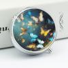 Round Pill Box 3 Compartment Pill Case for Purse & Pocket Small Pill Organizer Butterflies Travel Pillbox Portable Oil Storage Box Metal Medicine Vitamin Organizer Unique Gift view 4