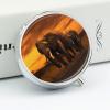 Round Pill Box 3 Compartment Pill Case for Purse & Pocket Small Pill Organizer Sunset Parent-Child Elephant Travel Pillbox Portable Oil Storage Box Metal Medicine Vitamin Organizer Unique Gift view 4