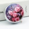 Round Pill Box 3 Compartment Pill Case for Purse & Pocket Small Pill Organizer Pink Roses and Butterflies Travel Pillbox Portable Oil Storage Box Metal Medicine Vitamin Organizer Unique Gift view 4