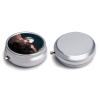 Round Pill Box 3 Compartment Pill Case for Purse & Pocket Small Pill Organizer Full Moon Travel Pillbox Portable Oil Storage Box Metal Medicine Vitamin Organizer Unique Gift view 3
