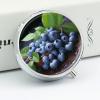 Round Pill Box 3 Compartment Pill Case for Purse & Pocket Small Pill Organizer Delicious Blueberries Travel Pillbox Portable Oil Storage Box Metal Medicine Vitamin Organizer Unique Gift view 4