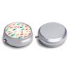 Round Pill Box 3 Compartment Pill Case for Purse & Pocket Small Pill Organizer Coral and Teal Arrows Travel Pillbox Portable Oil Storage Box Metal Medicine Vitamin Organizer Unique Gift view 3