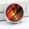 CSGJMYGS Round Pill Box 3 Compartment Pill Case for Purse & Pocket Small Pill Organizer Tropical Sunset Travel Pillbox Portable Oil Storage Box Metal Medicine Vitamin Organizer Unique Gift, Style-1-1 view 4