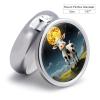 Round Pill Box 3 Compartment Pill Case for Purse & Pocket Small Pill Organizer Cow Over The Moon Travel Pillbox Portable Oil Storage Box Metal Medicine Vitamin Organizer Unique Gift view 2