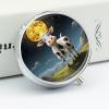 Round Pill Box 3 Compartment Pill Case for Purse & Pocket Small Pill Organizer Cow Over The Moon Travel Pillbox Portable Oil Storage Box Metal Medicine Vitamin Organizer Unique Gift view 4