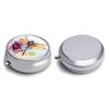 Round Pill Box 3 Compartment Pill Case for Purse & Pocket Small Pill Organizer Dragonfly Watercolor Painting Travel Pillbox Portable Oil Storage Box Metal Medicine Vitamin Organizer Unique Gift view 3