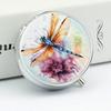Round Pill Box 3 Compartment Pill Case for Purse & Pocket Small Pill Organizer Dragonfly Watercolor Painting Travel Pillbox Portable Oil Storage Box Metal Medicine Vitamin Organizer Unique Gift view 4