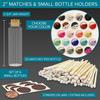 2" Matches in 6 Glass Bottles Cork Top, Striker Stickers Included | 120 Matchsticks Color of Your Choice | Decorative Safety Matches w/Small Glass Holder | Gifts & Home Decor by Thankful Greetings view 2