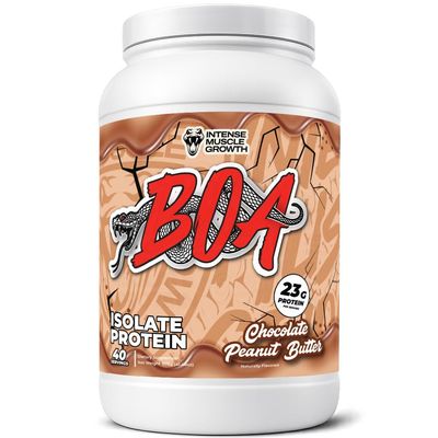 BOA Isolate Protein with Vitamin B6 and Zinc - Low-Sodium Whey Protein Isolate 23g of Protein per Scoop - (Chocolate Peanut Butter - 40 Servings)
