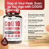 Benevolent Pure CoQ10 200mg Softgels with BioPerine for Max Absorption, Ubiquinone Coenzyme Q10 Supplement for Heart Health, Energy Production, Healthy Aging & Antioxidant Support, 100 Softgels view 2