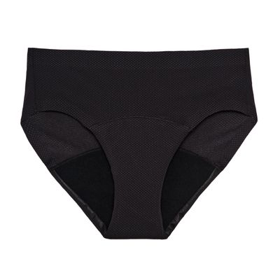 Thinx Period Underwear, Breathable Hip Huggers, Holds Up to 12 Regular Tampons*, Period Panties, All-Day Absorbency Menstrual Underwear for Women, Reusable, 1 Pack, L
