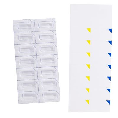 2 Time a Day Weekly Medication Controlled Dose Blisters, Unit Dose Cold Seal Blister Pack System Cards, Perforated to Easily Remove and Take Single Dose with You (XL, 10, Count)