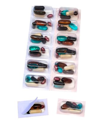 2 Time a Day Weekly Medication Controlled Dose Blisters, Unit Dose Cold Seal Blister Pack System Cards, Perforated to Easily Remove and Take Single Dose with You (XXL, 10, Count)