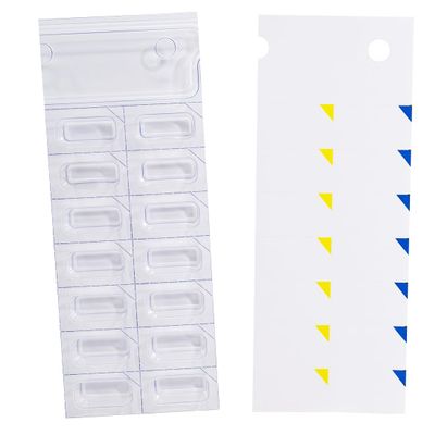 2 Time a Day Weekly Medication Controlled Dose Blisters, Unit Dose Cold Seal Blister Pack System Cards, Perforated to Easily Remove and Take Single Dose with You (XL, 5, Count)