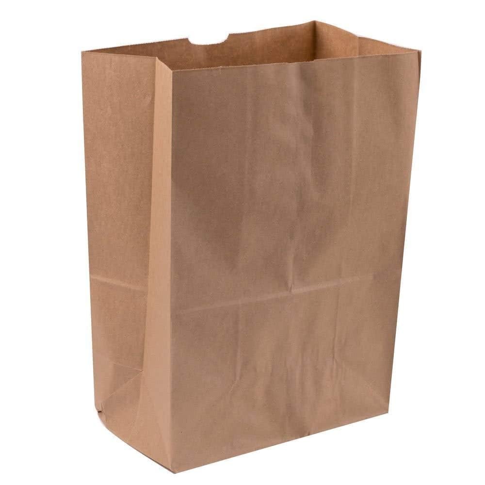 RoyalNa 200 count Heavy Duty 12"W x 7"D x 17"H Brown Paper Barrel Sack Bag 57 Lbs Basis Weight for Food Shopping, Grocery (200 bags)