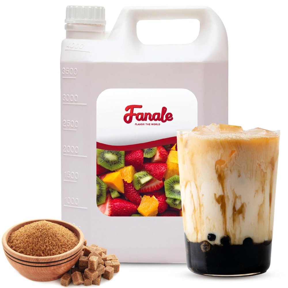 Fanale Premium Flavoring Concentrated Syrup for Bubble Tea | Tiger Style Brown Sugar Syrup | for Boba Tea, Smoothies, Slushes, Desserts | SRP241-CS