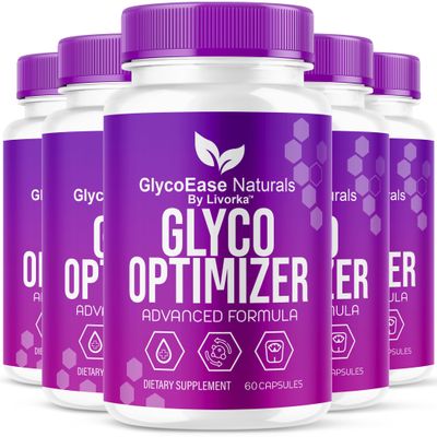 (5 Pack) GlycoEase Glyco Optimizer - Official GlycoEase Pills Natural Supplement Support, Glycoease Premium Naturals Capsules, Glycoeas Advanced Formula Reviews, 300 Capsules for 5 Months