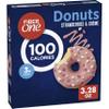 Fiber One 100 Calorie Donuts, Strawberries and Creme, 3g Sugar, 4 Ct, 3.28 oz view 1