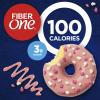 Fiber One 100 Calorie Donuts, Strawberries and Creme, 3g Sugar, 4 Ct, 3.28 oz view 3