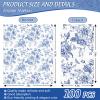 100Pcs Floral Guest Napkins Disposable Blue Wildflower Paper Napkins Chinoiserie Flower Dinner Hand Napkin for Party Supplies Table Decorations view 2