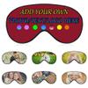 Personalized Eye Mask, Custom Eyeshade Blindfold Add Your Design Image Text Customized Eye Cover with Adjustable Strap for Sleeping Travel Work Naps Blocks Light, Dark Red view 1