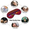 Personalized Eye Mask, Custom Eyeshade Blindfold Add Your Design Image Text Customized Eye Cover with Adjustable Strap for Sleeping Travel Work Naps Blocks Light, Dark Red view 4