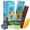 SOLELY - Organic Mango Blueberry Fruit Jerky - 12 Individually Wrapped Strips - Fruit Leather Made from Dried Fruit - Healthy Snacks for Adults & Kids - Non GMO, Vegan Snacks - 0.8oz (23g) view 1