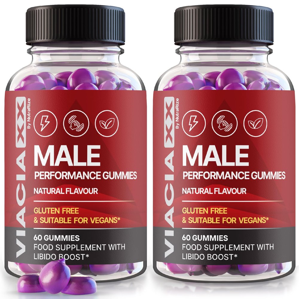 (2 Pack) Viacia XX Male Gummies - ViaciaXX All Natural Supplement for Men, Daily Health Formula for Overall Performance and Endurance, Official Premium Gummy Reviews (120 Gummies)