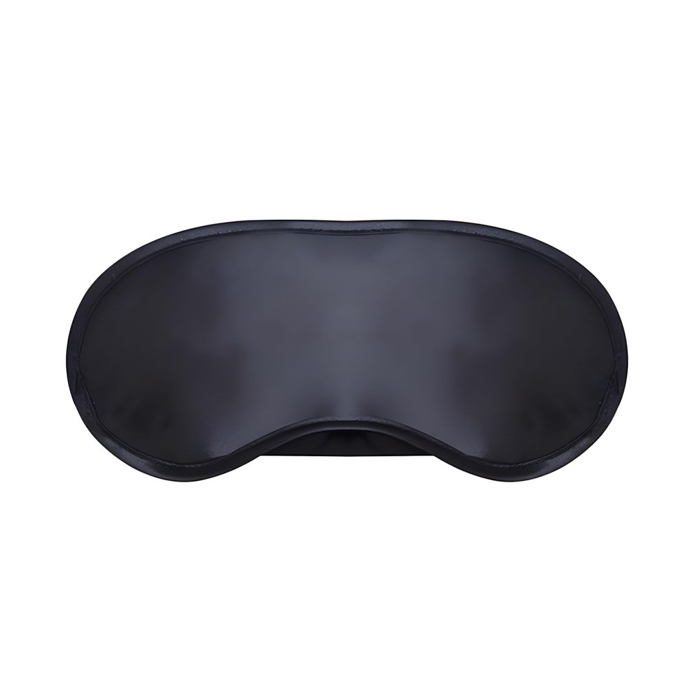 TOPTIE 4 Pack Soft Satin Eyeshade Sleep Mask, Elastic Eye Mask for Sleep Work Travel Study, 7 1/4" L x 3 3/8" W-Black