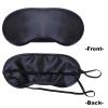 TOPTIE 4 Pack Soft Satin Eyeshade Sleep Mask, Elastic Eye Mask for Sleep Work Travel Study, 7 1/4" L x 3 3/8" W-Black view 2