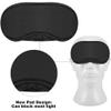 TOPTIE 4 Pack Soft Satin Eyeshade Sleep Mask, Elastic Eye Mask for Sleep Work Travel Study, 7 1/4" L x 3 3/8" W-Black view 4