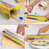 KAMMAK Plastic Wrap with Slide Cutter Food Cling Wrap 12 Inch Kitchen Cling Film BPA-Free Microwave-Safe 300 Ft Roll Food Service Film Quick Cut for Restaurant (2 Pack) view 2
