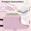 Castor Oil Pack Wrap with Organic Cotton Flannel, Reusable Castor Oil Packs for Stomach, Castor Oil Pack for Liver Detox, Castor Oil Pack Kit PurpleCastor Oil Not Include) view 3