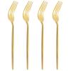 U-QE 60Pcs Gold Plastic Forks - Heavy Duty Plastic Forks Disposable - 7.6 Inch Gold Disposable Forks - Luxurious Plastic Silverware Perfect for Parties, Weddings and Other Daily Events view 1