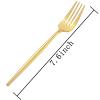 U-QE 60Pcs Gold Plastic Forks - Heavy Duty Plastic Forks Disposable - 7.6 Inch Gold Disposable Forks - Luxurious Plastic Silverware Perfect for Parties, Weddings and Other Daily Events view 2