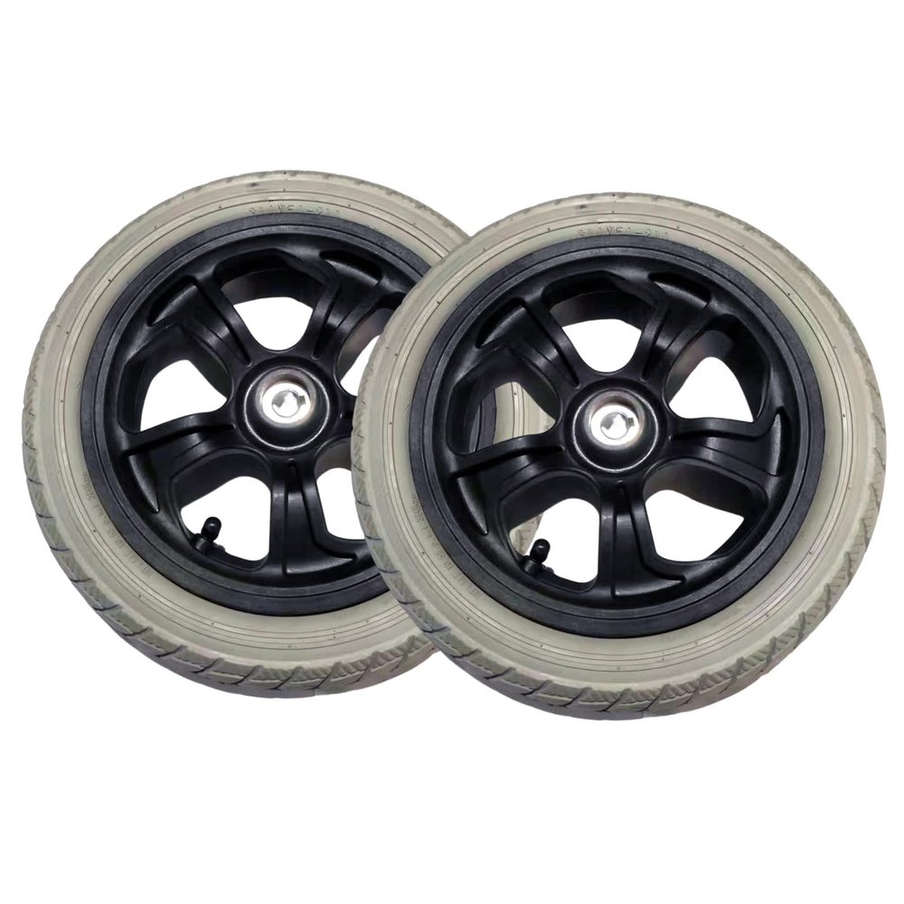 2Pcs 12 Inch Wheelchair Rear Wheel, Inflatable Rear Wheel, Transport Chair Replacement Parts, Easy to Install