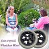 2Pcs 12 Inch Wheelchair Rear Wheel, Inflatable Rear Wheel, Transport Chair Replacement Parts, Easy to Install view 2