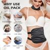 2 Pack Castor Oil Pack Wrap Organic Cotton for Liver Detox, Reusable Castor Oil Compress Highly Absorbent Anti Oil Leak, BlackOil are Not Include view 2