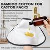 2 Pack Castor Oil Pack Wrap Organic Cotton for Liver Detox, Reusable Castor Oil Compress Highly Absorbent Anti Oil Leak, BlackOil are Not Include view 4