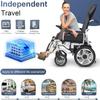 26 Miles Range Reclining Electric Wheelchair for Adults,500W Motors All Terrain Power Wheelchair with Remote Control,Portable Foldable Motorized Wheelchair for Senior, Airline Approved view 4