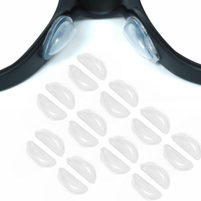 10 Pairs White Adhesive Glasses Nose Pads, Silicone Nose Pads for Glasses,Pea Shape Stick on Anti-Soft Silicone, Adhesive Nose Pads Glasses for Glasses, Eyeglasses and SunglassesEyeglasses Care