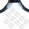 10 Pairs White Adhesive Glasses Nose Pads, Silicone Nose Pads for Glasses,Pea Shape Stick on Anti-Soft Silicone, Adhesive Nose Pads Glasses for Glasses, Eyeglasses and SunglassesEyeglasses Care view 1