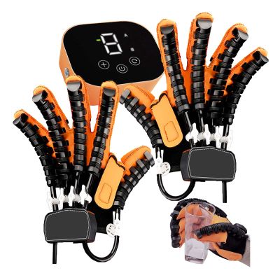 ASHLGQB Intelligent Hand Massage Rehabilitation Training Robot Gloves, for Stroke Hemiplegia Hand Function Recovery Finger Trainer Glove, Finger Physiotherapy Equipment